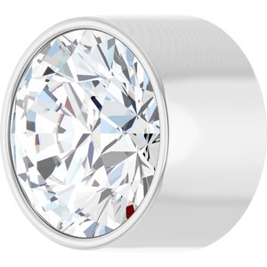 14K White Gold 3.75 mm 1/5 CT Lab-Grown Diamond Tube Bezel Setting With Bearing