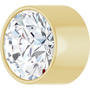 14K Yellow Gold 3.75 mm 1/5 CT Lab-Grown Diamond Tube Bezel Setting With Bearing
