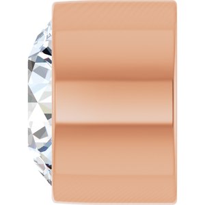 14K Rose Gold 3.75 mm 1/5 CT Lab-Grown Diamond Tube Bezel Setting With Bearing