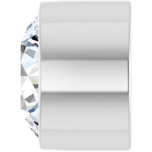 14K White Gold 3.75 mm 1/5 CT Lab-Grown Diamond Tube Bezel Setting With Bearing