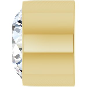 14K Yellow Gold 3.75 mm 1/5 CT Lab-Grown Diamond Tube Bezel Setting With Bearing