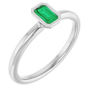 Family Stackable Bezel-Set Ring