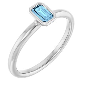 Family Stackable Bezel-Set Ring