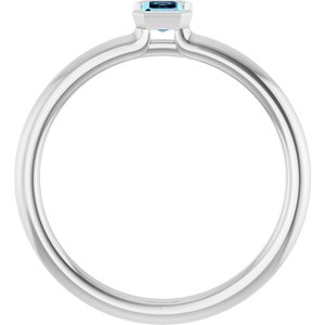 Family Stackable Bezel-Set Ring