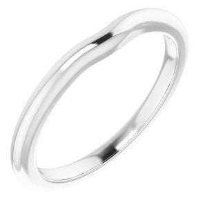 14K X1 White Band for 4.1 mm Round Ring