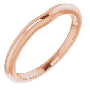 18K Rose Band for 4.1 mm Round Ring