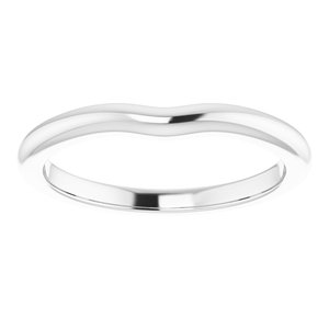 10K White Band for 4.8 mm Round Ring