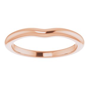 18K Rose Band for 4.8 mm Round Ring