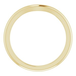 18K Yellow Band for 7.4 mm Round Ring