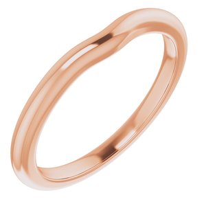 18K Rose Band for 4.4 mm Round Ring