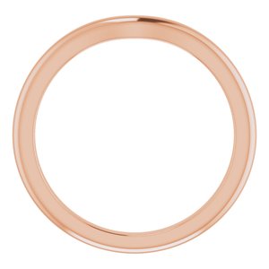 14K Rose Band for 5.8 mm Round Ring