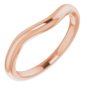 10K Rose Band for 9.4 mm Round Ring