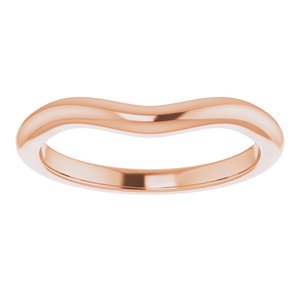 14K Rose Band for 8.2 mm Round Ring