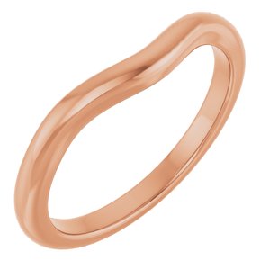 14K Rose Band for 8 mm Round Ring