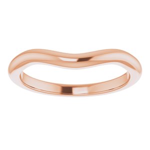 18K Rose Band for 8.8 mm Round Ring