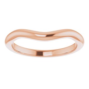 10K Rose Band for 9 mm Round Ring