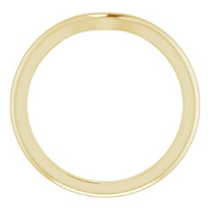 18K Yellow Band for 6x4 mm Oval Ring