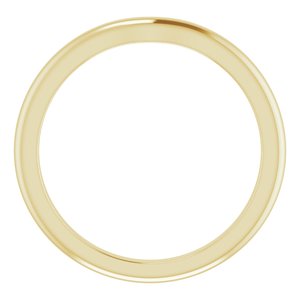 14K Yellow Band for 4.4 mm Round Ring