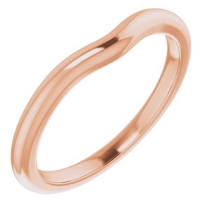 14K Rose Band for 5.8 mm Round Ring