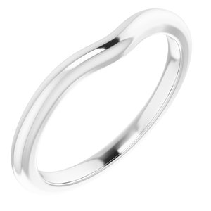 18K White Band for 6 mm Round Ring