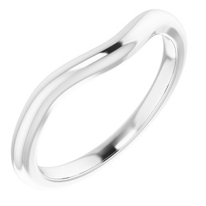 14K White Band for 8.8 mm Round Ring