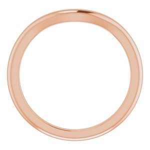 18K Rose Band for 9 mm Round Ring