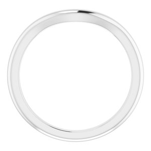 18K White Band for 9 mm Round Ring