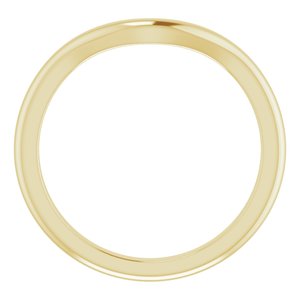 18K Yellow Band for 11x9 mm Oval Ring