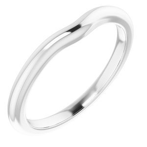 18K White Band for 4.8 mm Round Ring