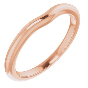 10K Rose Band for 4.8 mm Round Ring