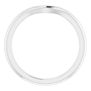 14K X1 White Band for 7x5 mm Oval Ring
