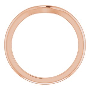 14K Rose Band for 7x5 mm Oval Ring