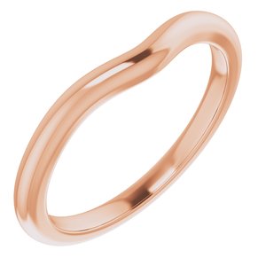 14K Rose Band for 6.5 mm Round Ring