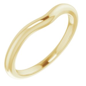 10K Yellow Band for 6.5 mm Round Ring