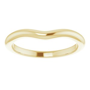 14K Yellow Band for 7 mm Round Ring