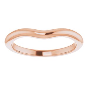 14K Rose Band for 7 mm Round Ring