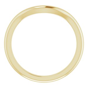 14K Yellow Band for 11 mm Round Ring