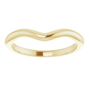 14K Yellow Band for 8x6 mm Oval Ring