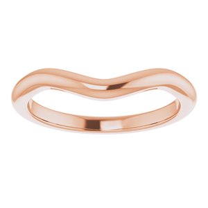 14K Rose Band for 11x9 mm Oval Ring