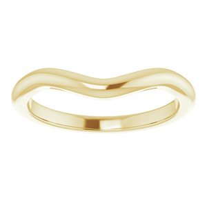 14K Yellow Band for 11x9 mm Oval Ring