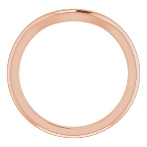 18K Rose Band for 8 mm Cushion Ring