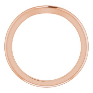 10K Rose Band for 6 mm Asscher Ring