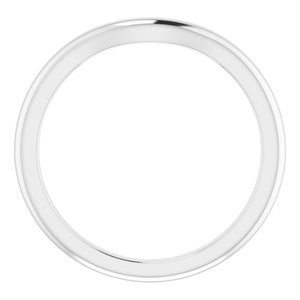Platinum Band for 6 mm Asscher Ring