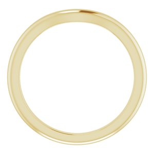 18K Yellow Band for 6 mm Asscher Ring