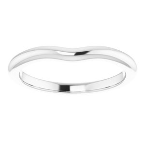 10K White Band for 5.5 mm Round Ring