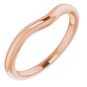 18K Rose Band for 7 mm Round Ring
