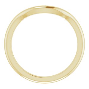 18K Yellow Band for 12 mm Round Ring