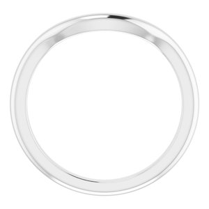 14K X1 White Band for 12 mm Round Ring