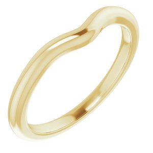 18K Yellow Band for 6x4 mm Oval Ring