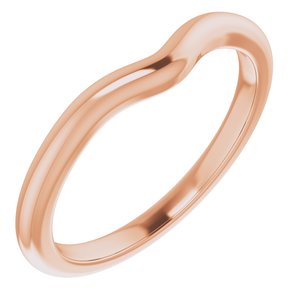 10K Rose Band for 6x4 mm Oval Ring